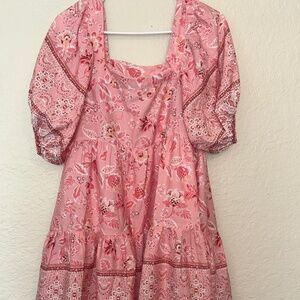 Womans pink blouse shirt top size med
